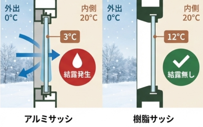 結露を防ぐ仕組みイメージ